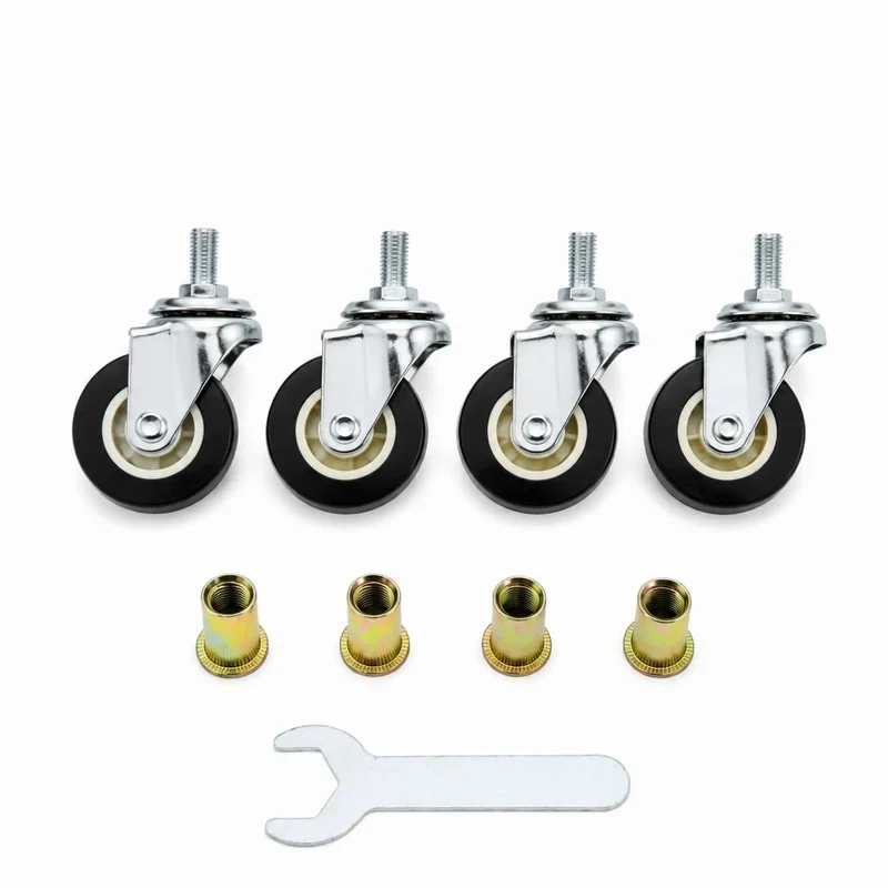 Top Tier 4 Pack Radiator Wheels Swivel Casters With Brake System For Slick Electric Heater And Oil Filled Radiator Furniture Ace Silent Rolling Floor Safe Silver Swap Grind Free Easy Install Kit