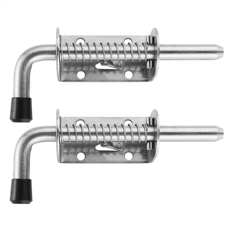 Heavy Duty Stainless Steel Sliding Gate Latch With Spring Loaded Locking Pin And Barrel Bolt Built Tough For Rough Outdoor Use Designed To Provide Smooth Quiet Operation Whenever You Swing It Open Or Closed