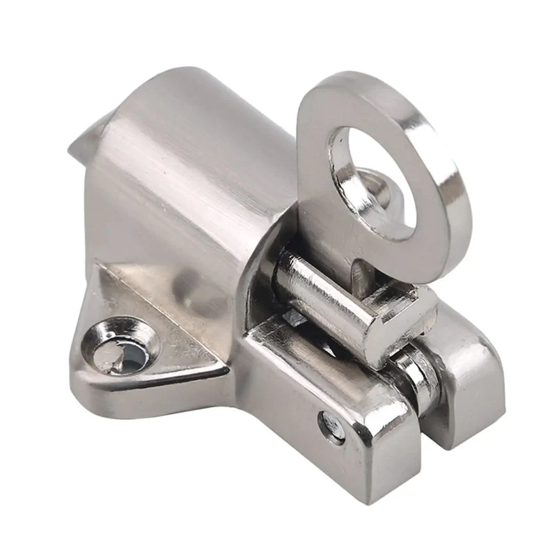 Premium Heavy Duty Spring Loaded Bolt Latch With Zinc Alloy Pull Ring And Quick Grip Rubber Hasp For No Fuss Gate Shed Cabinet Sliding Door Security Lock Mount