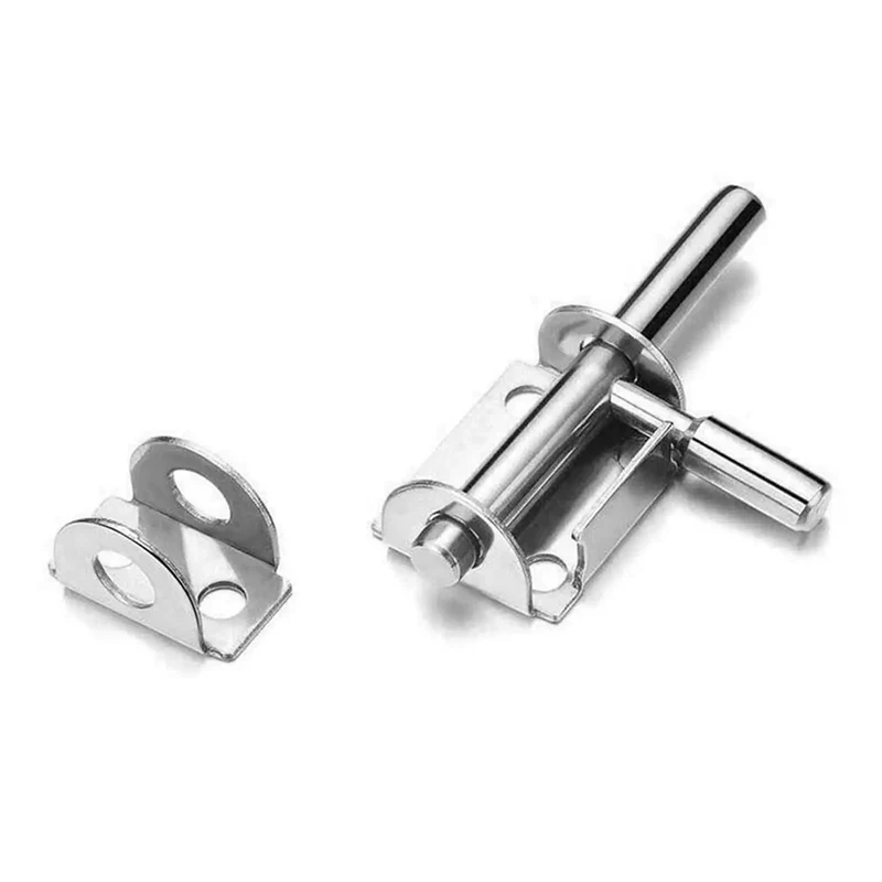 Heavy Duty Stainless Steel Sliding Bolt Lock And Gate Latch For Interior Doors Cabinets And Kennels Featuring Thickened Panel And Built Tough Slide Bolt Security