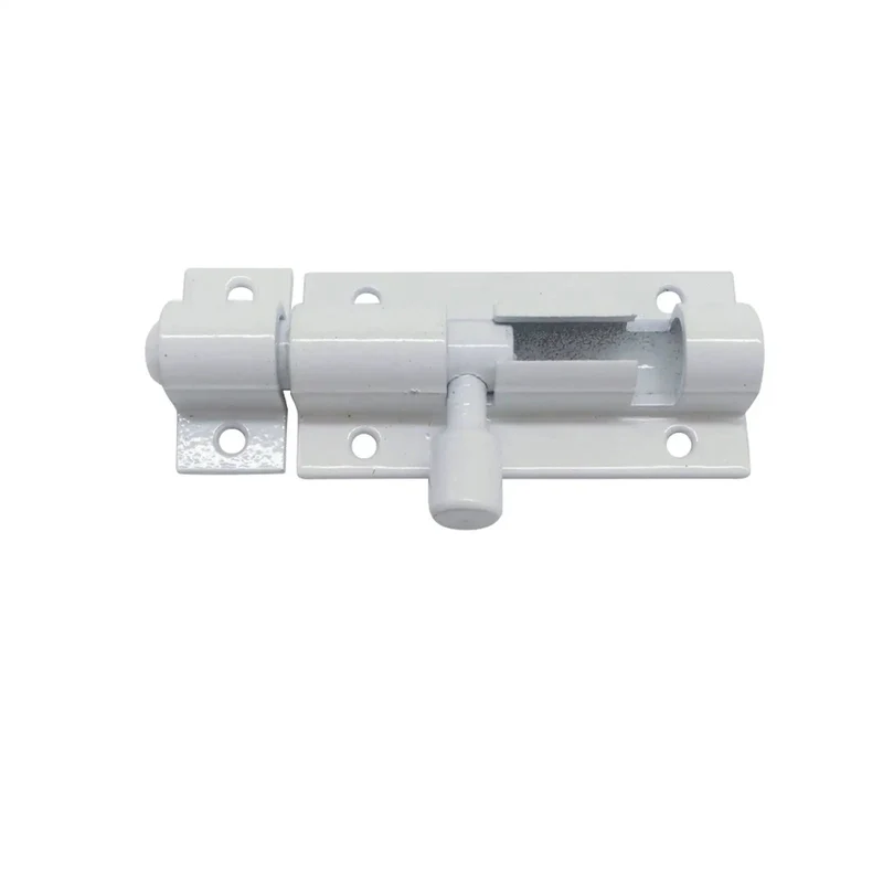 Premium White Barrel Bolt Door Latch Heavy Duty Anti Rust Security Lock For Garden Gates Hassle Free No Sweat Setup Zero Skill Snap Assembly Rock Solid Build For Tight Secure Protection