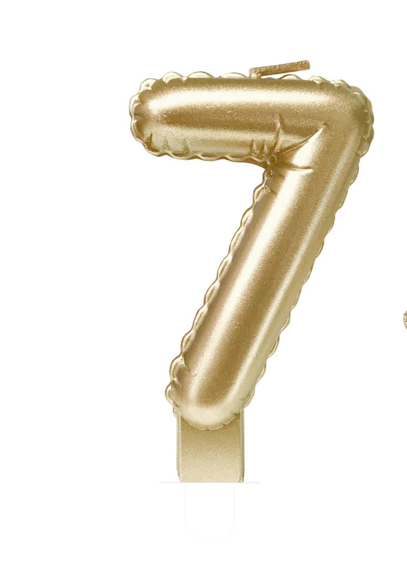 Kaarsje foil balloon gold - 7