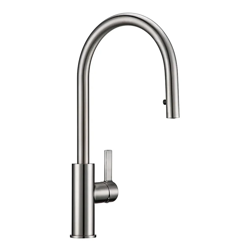 Heavy Duty Stainless Steel Kitchen Faucet With Pull Down Sprayer And Smooth Glide Spout For Zero Stress Cleanup Polished Chrome Finish Rock Solid Build Ready For The Daily Grind Quick Mount Hardware Total Game Changer
