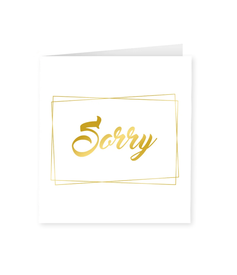 Kaart gold/white - Sorry