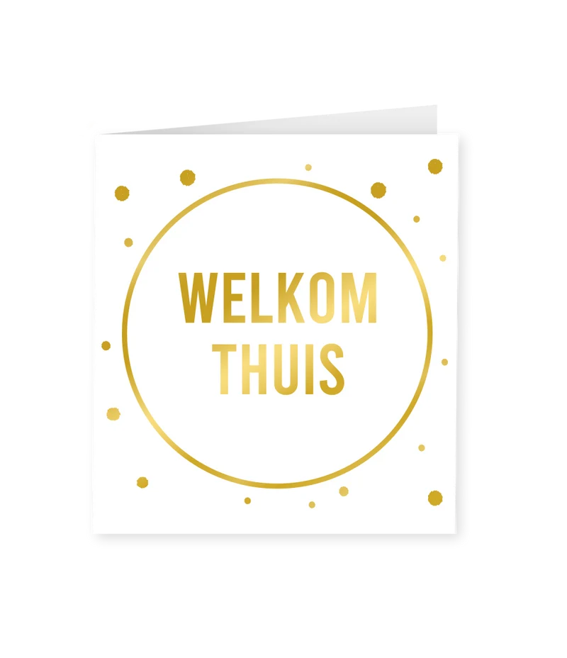 Kaart gold/white - Welkom thuis