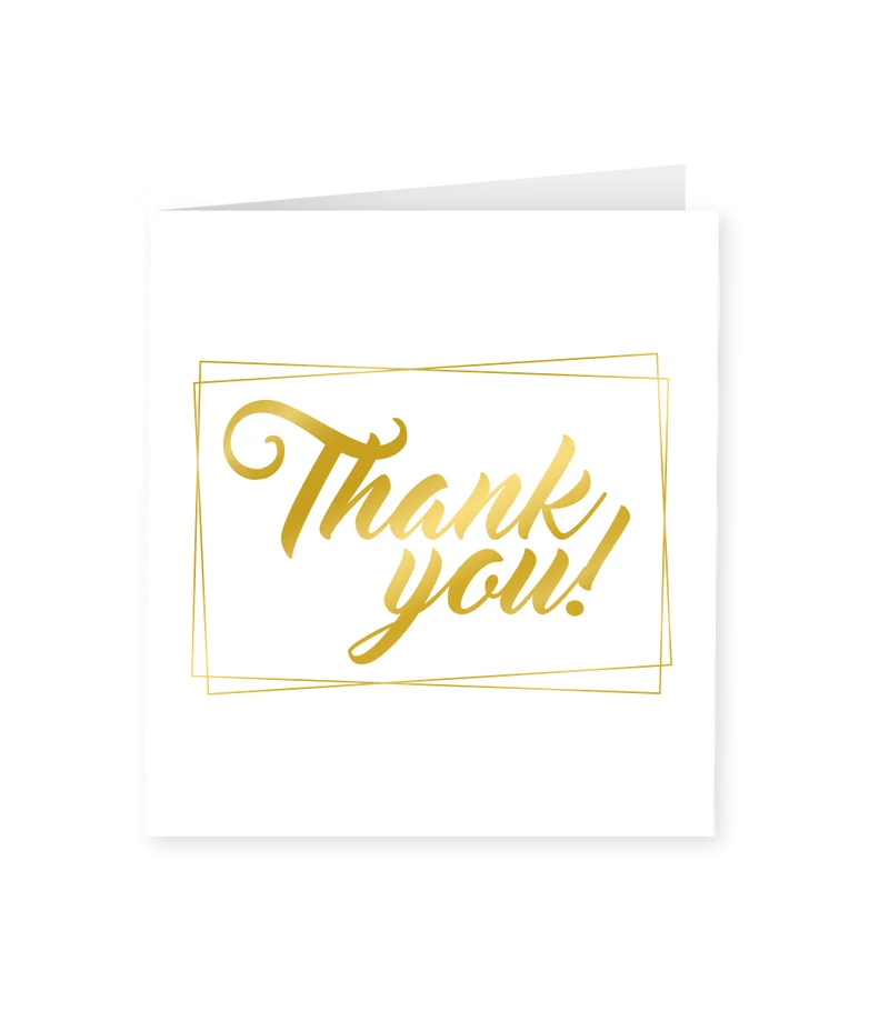Kaart gold/white - Thank you