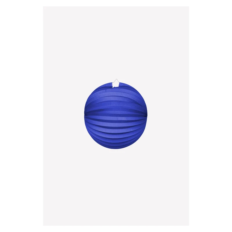 Papieren lampion rond 25cm blauw