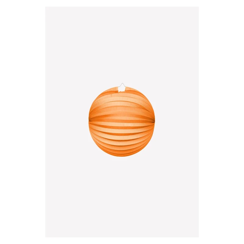 Papieren lampion rond 25cm oranje