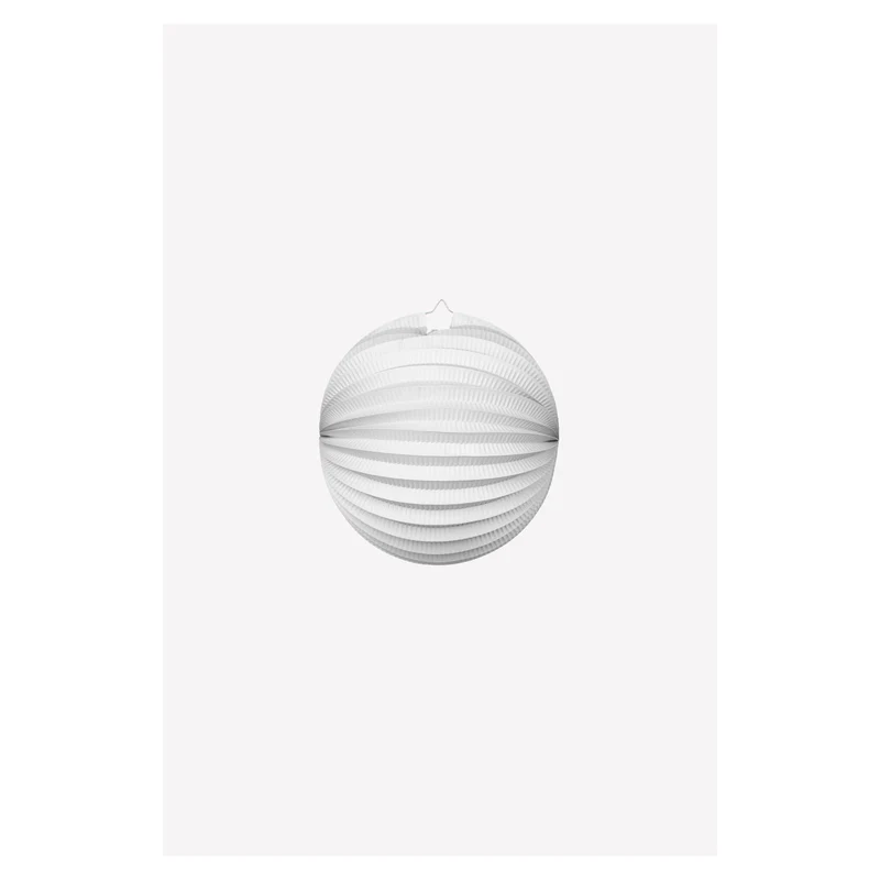 Papieren lampion rond 25cm wit
