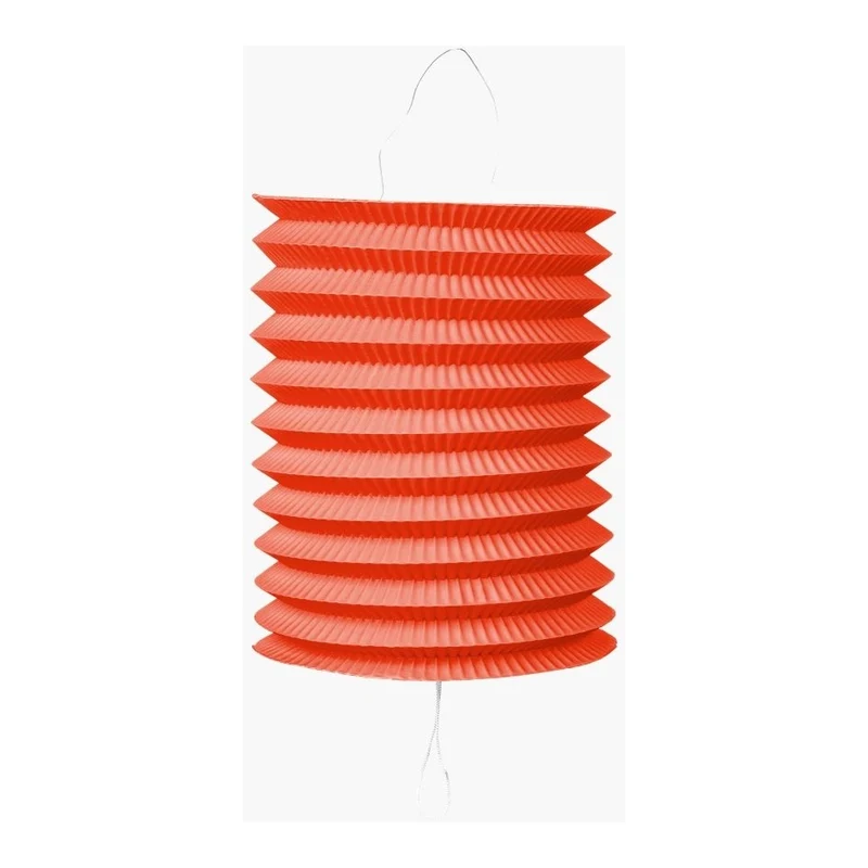 Papieren lampion diameter 16cm rood