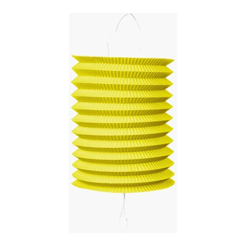 Papieren lampion diameter 16cm geel