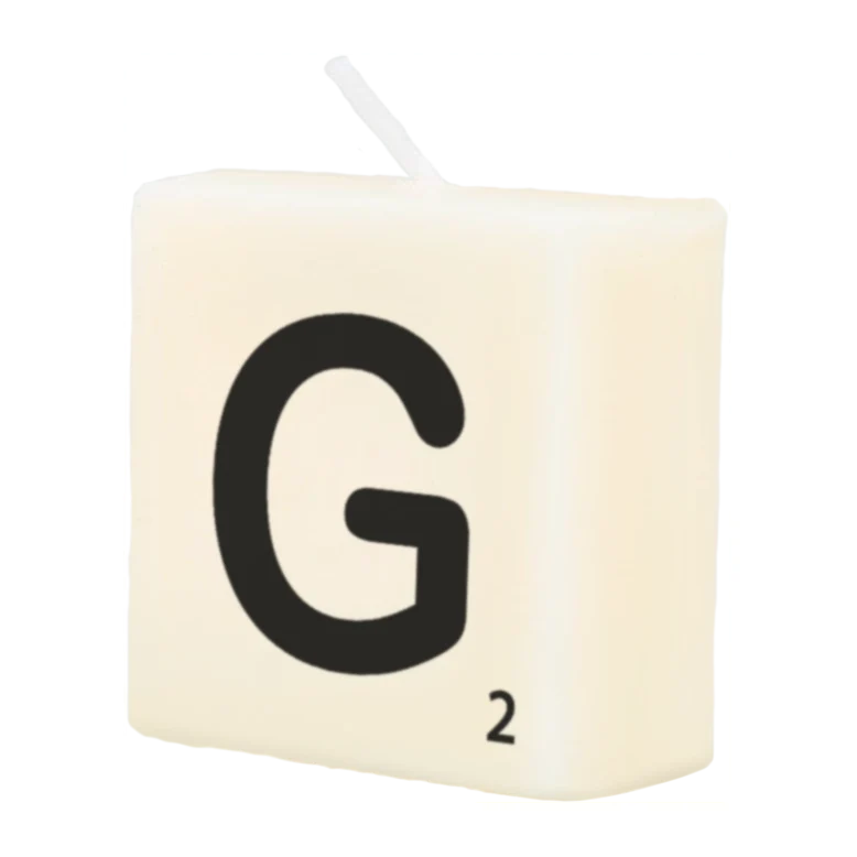 Letter Kaarsje - G