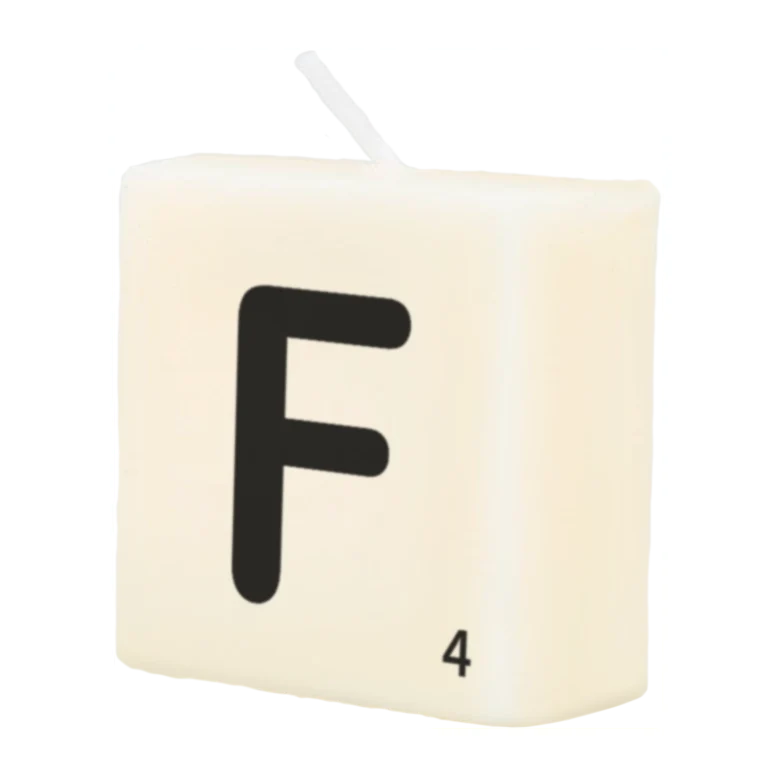 Letter Kaarsje - F