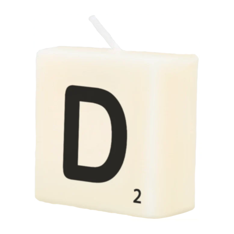Letter Kaarsje - D