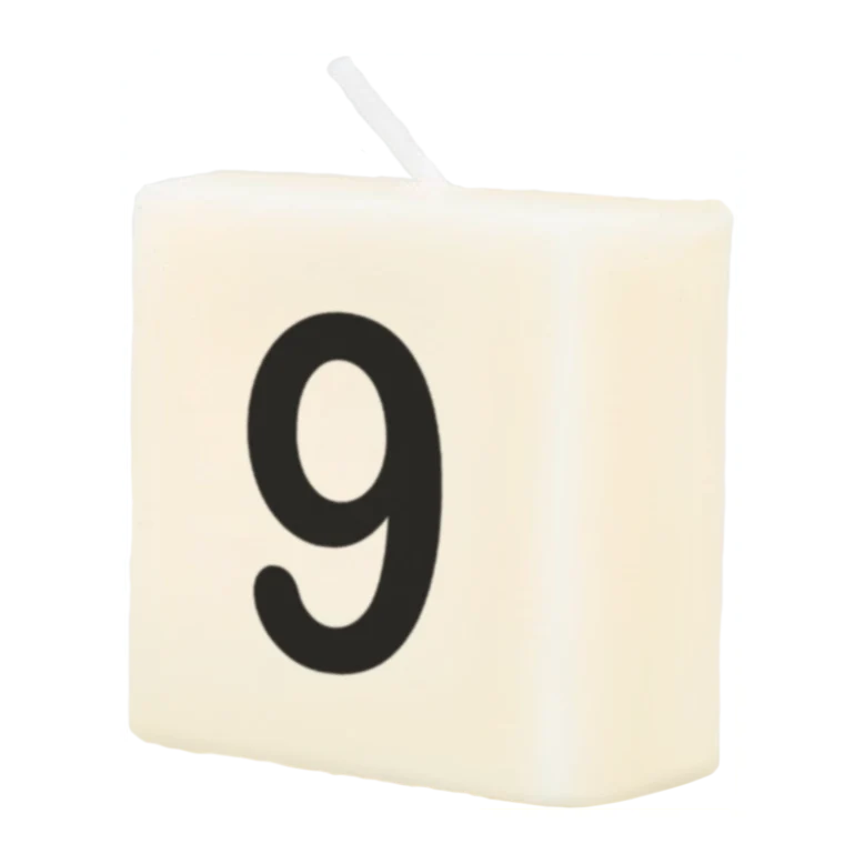 Cijfer Kaarsje - 9