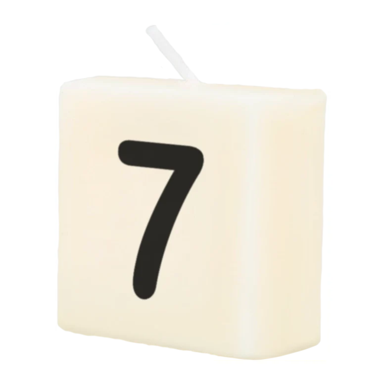 Cijfer Kaarsje - 7