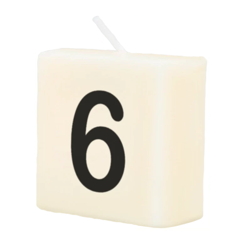 Cijfer Kaarsje - 6
