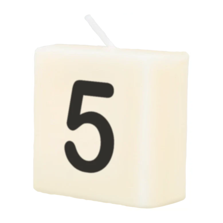 Cijfer Kaarsje - 5