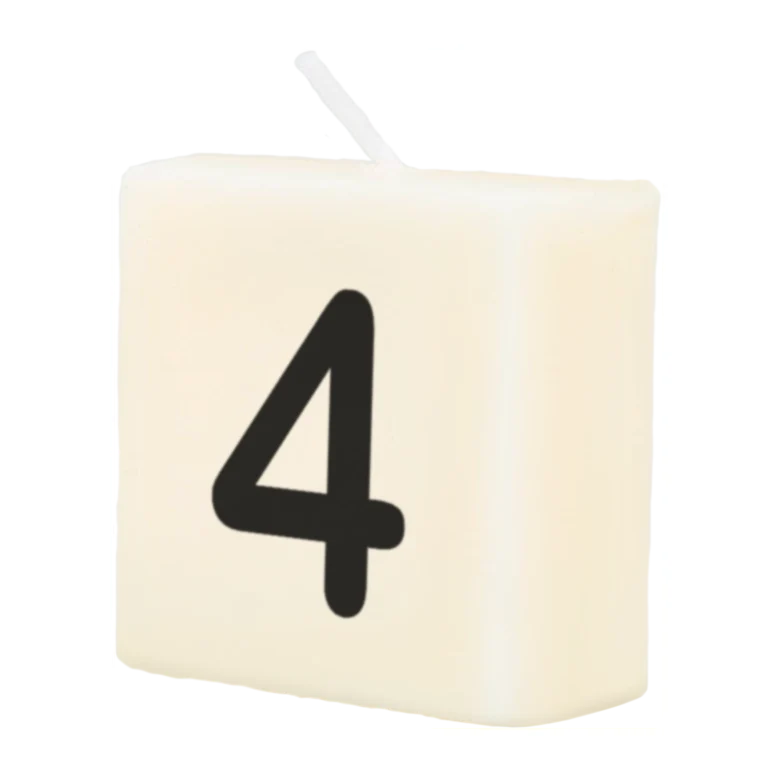Cijfer Kaarsje - 4