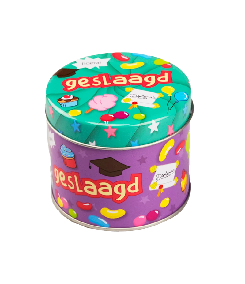 Snoepblikjes geslaagd school
