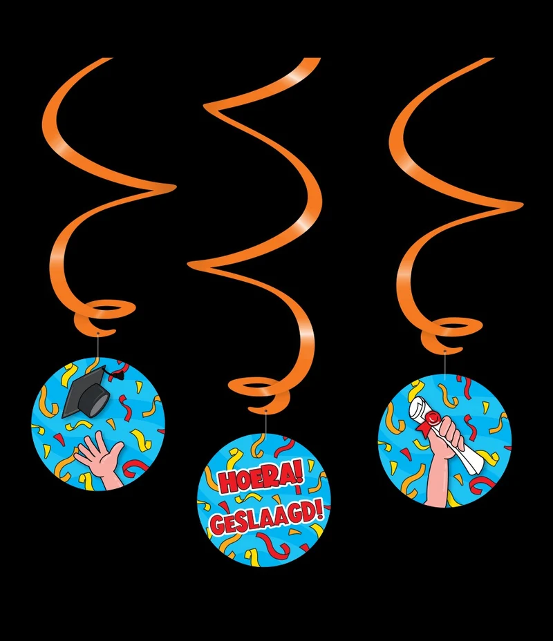 Swirl Geslaagd school cartoon