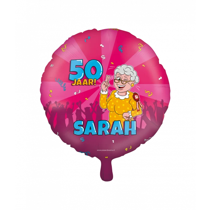 Folieballon Sarah Cartoon