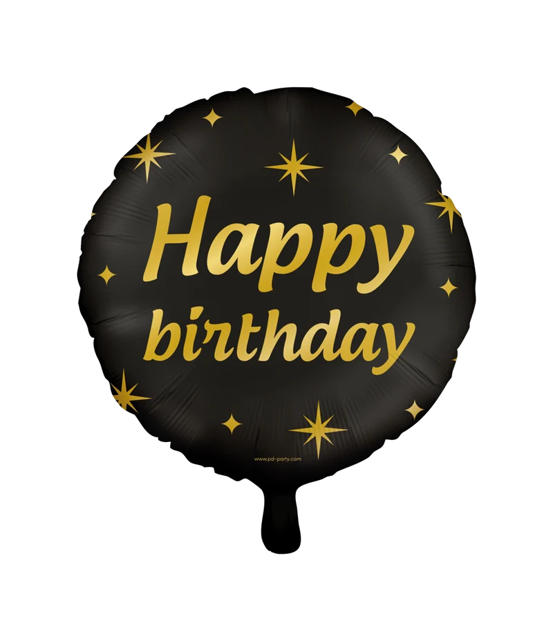 Folieballon classy Happy Birthday