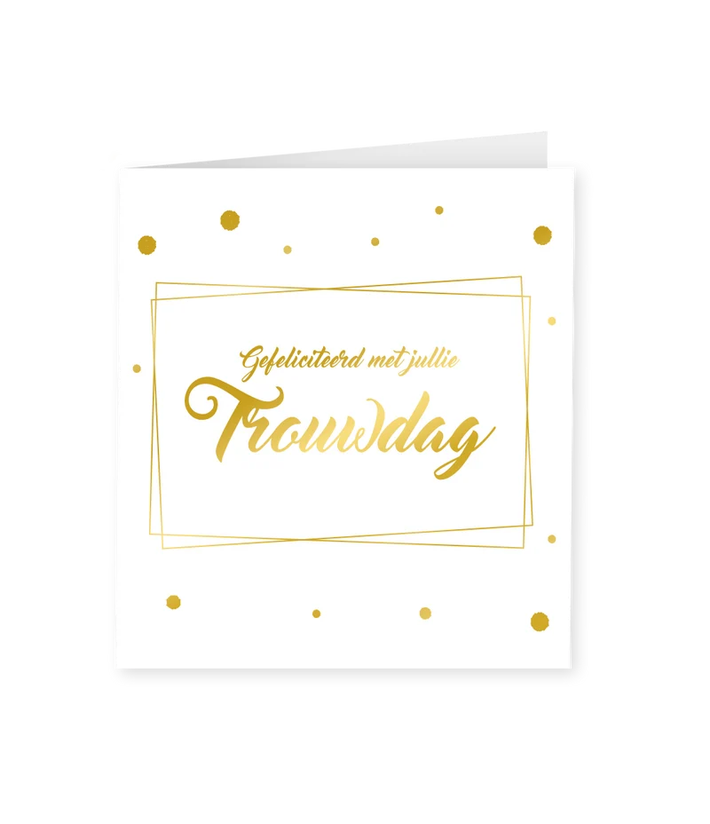 Wenskaart classy Trouwdag