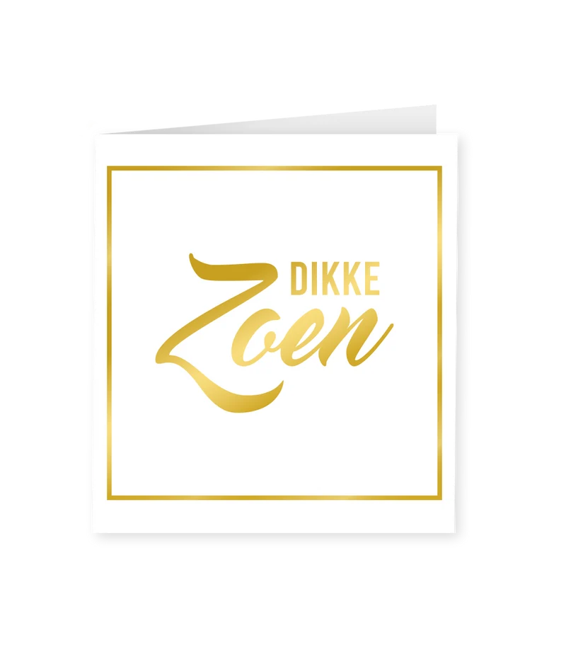 Wenskaart classy Dikke zoen