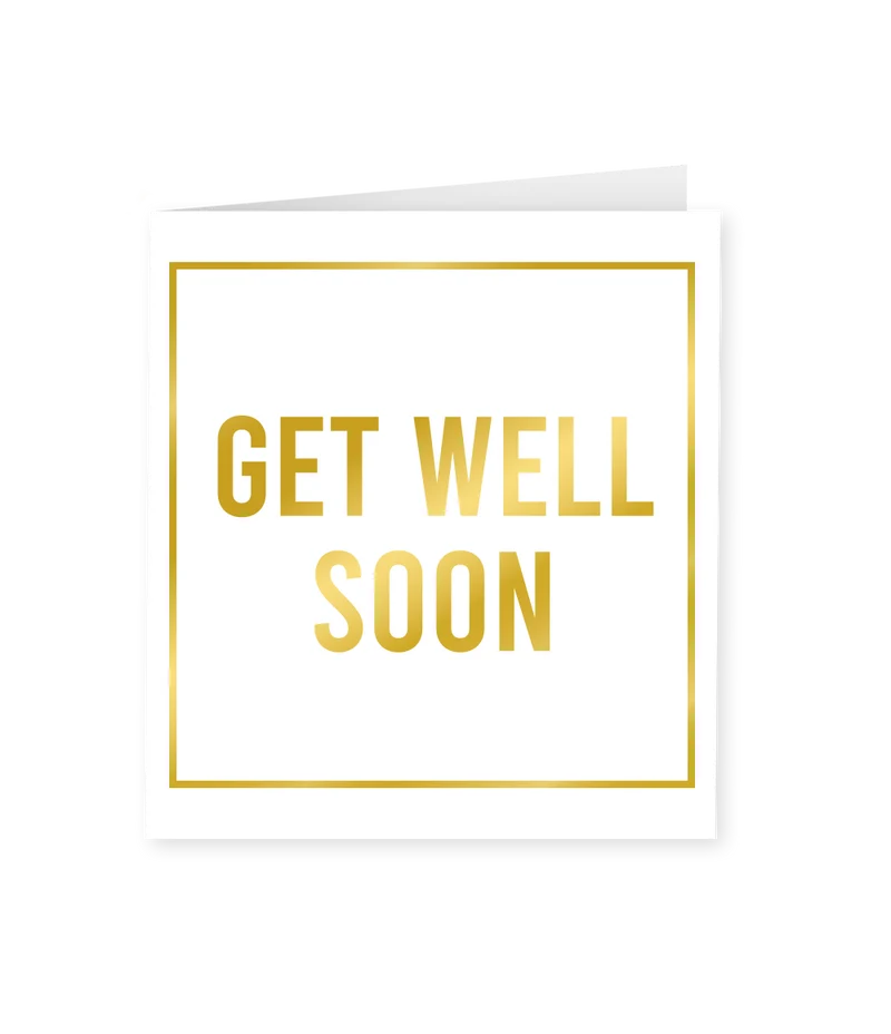 Wenskaart classy Get well soon