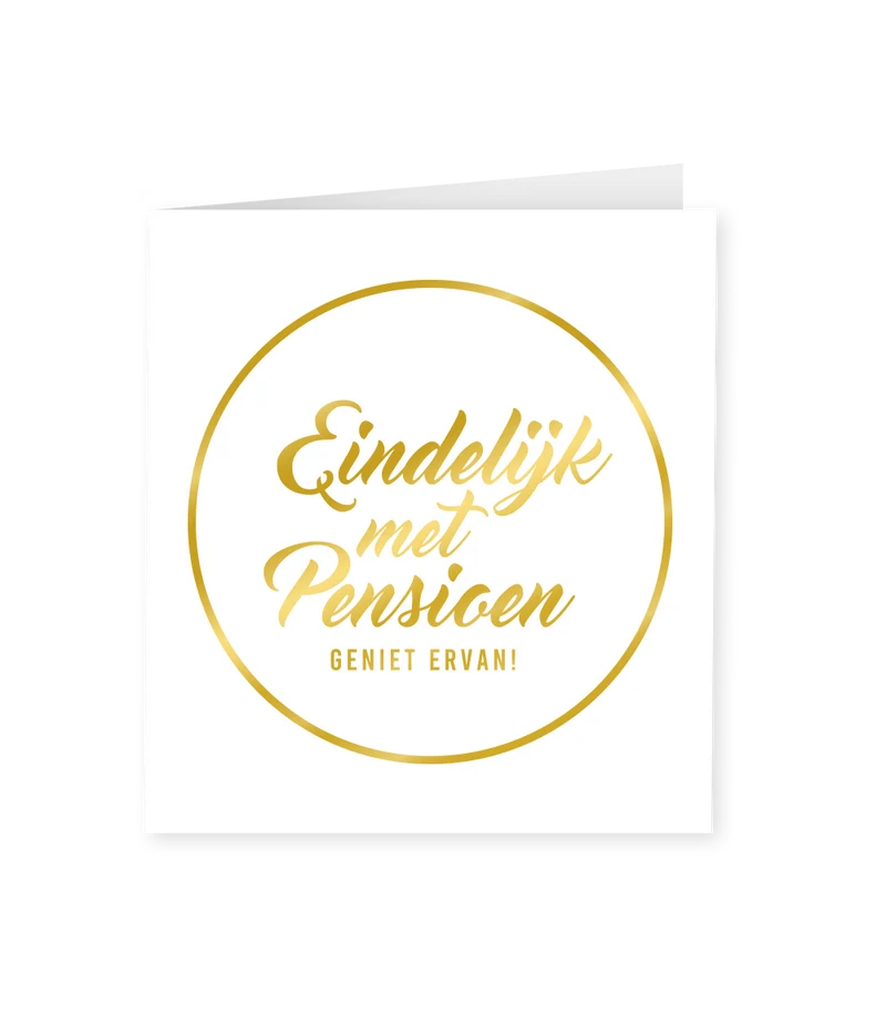 Wenskaart classy Pensioen