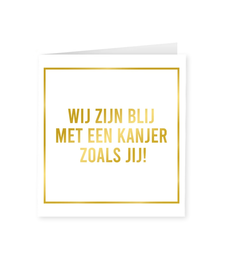 Wenskaart classy Blij met een kanjer