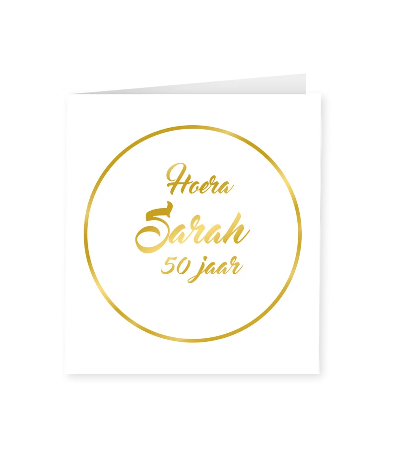 Wenskaart classy Sarah 50