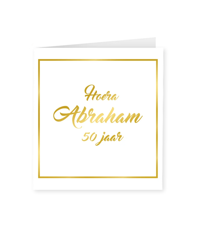 Wenskaart classy Abraham 50