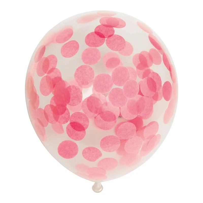 Ballonnen Confetti Licht Roze - 6 stuks - 30cm