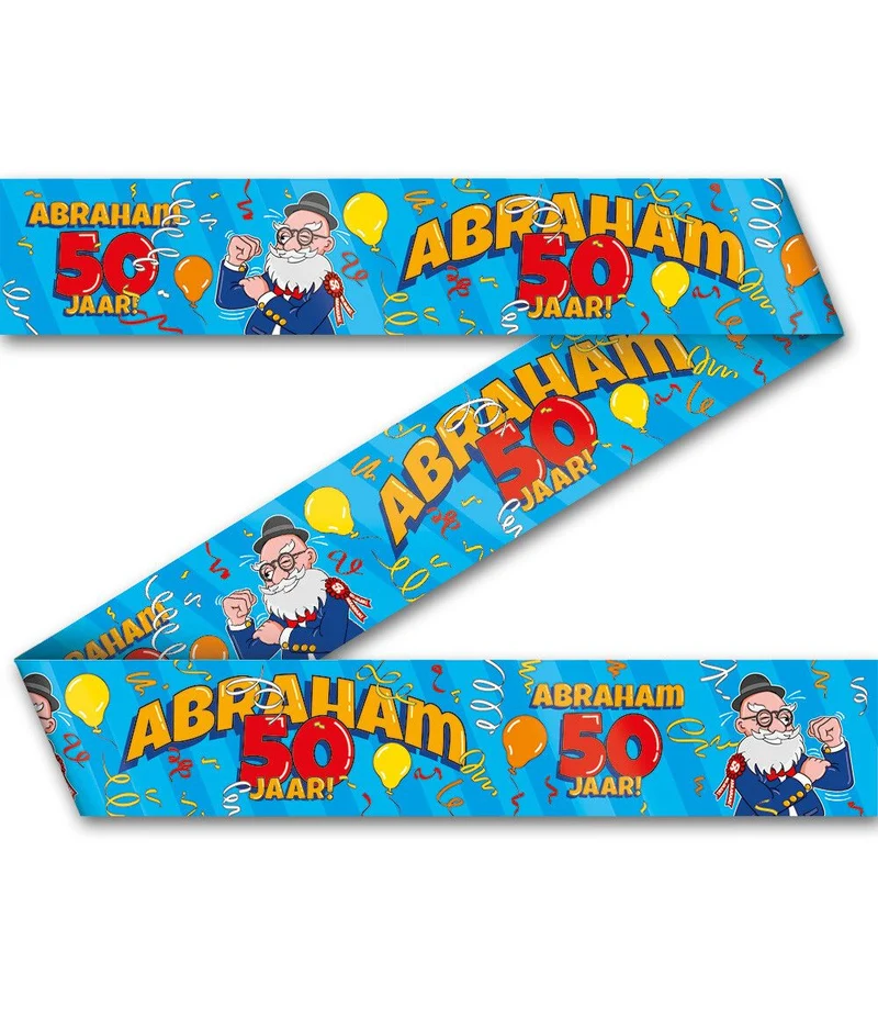 Party lint - Abraham 50 jaar cartoon
