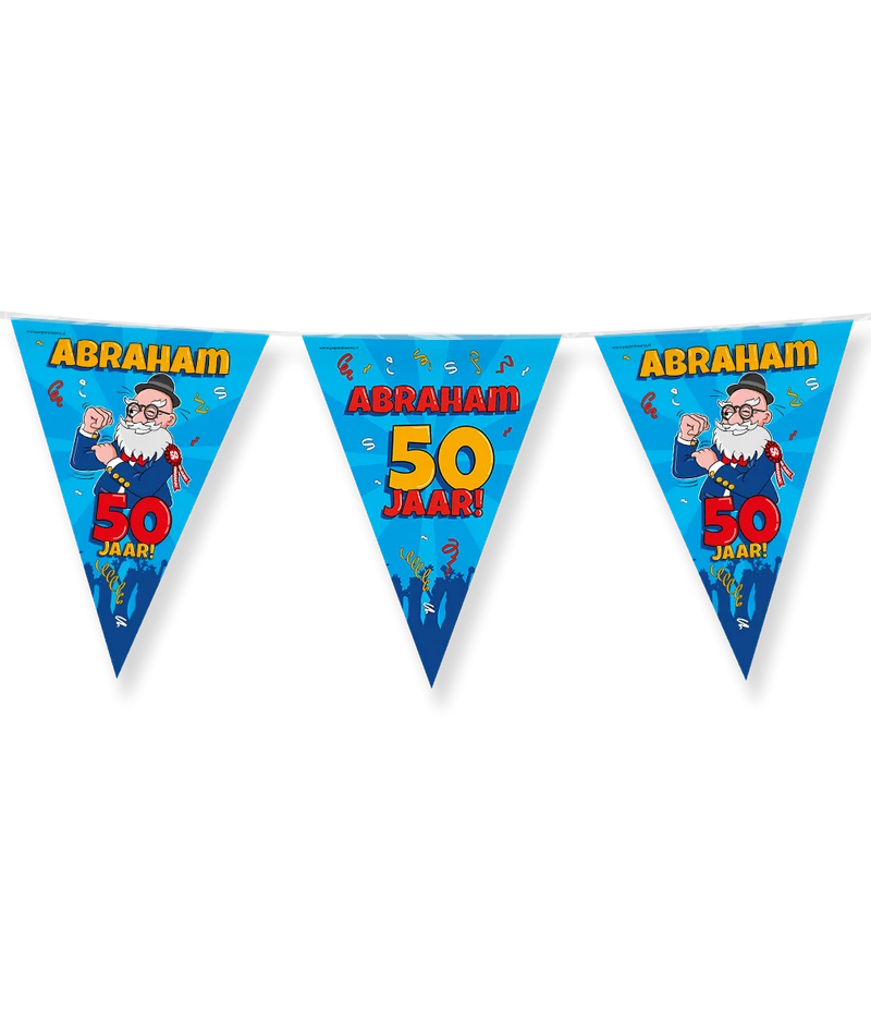 Vlaggenlijn - Abraham cartoon 10m