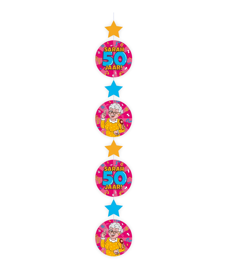 Hanging deco Sarah cartoon
