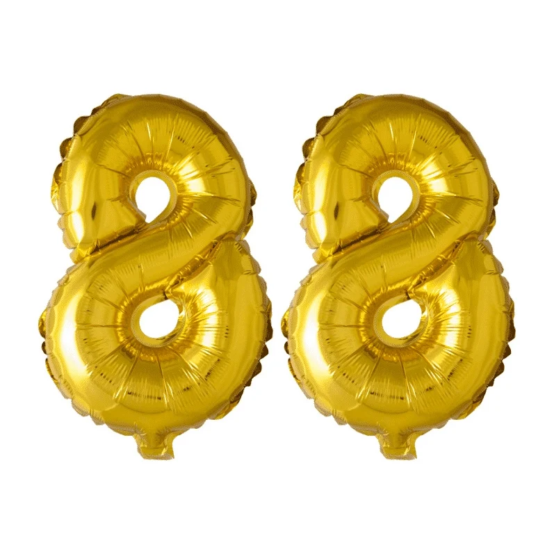 Folieballon 88 jaar Goud 41cm