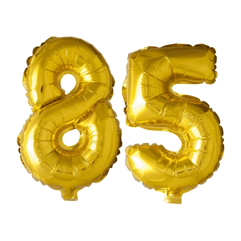 Folieballon 85 jaar Goud 41cm