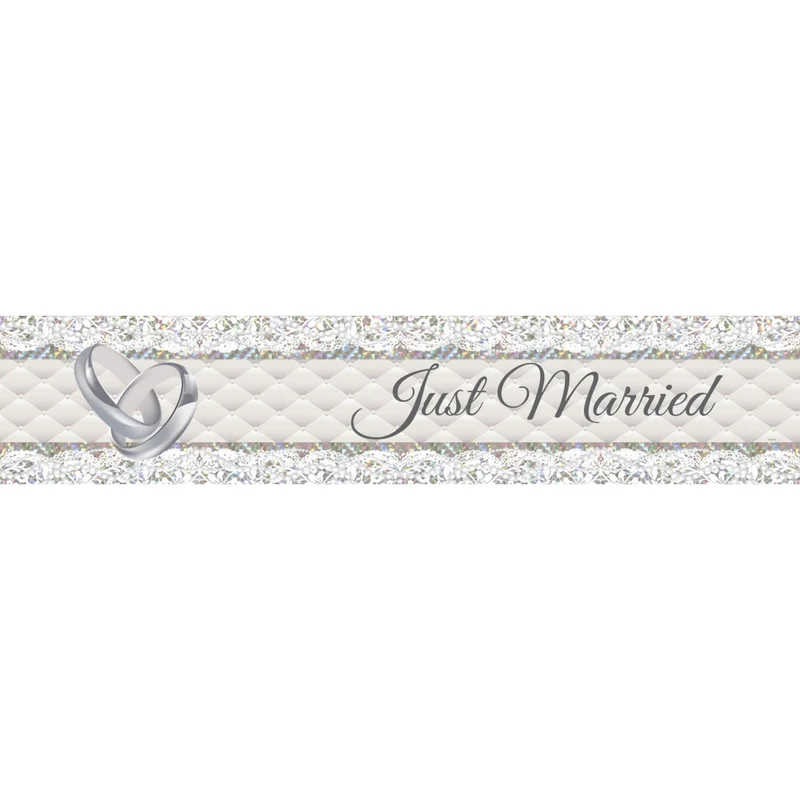 Foliebanner Just Married 2.6mtrx19c