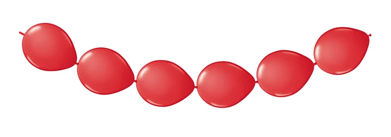 Fltx Knoopballonnen Rood 3mtr /8
