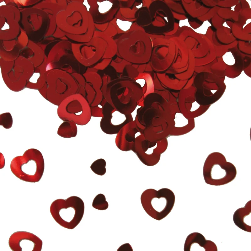 Tafel confetti hart rood