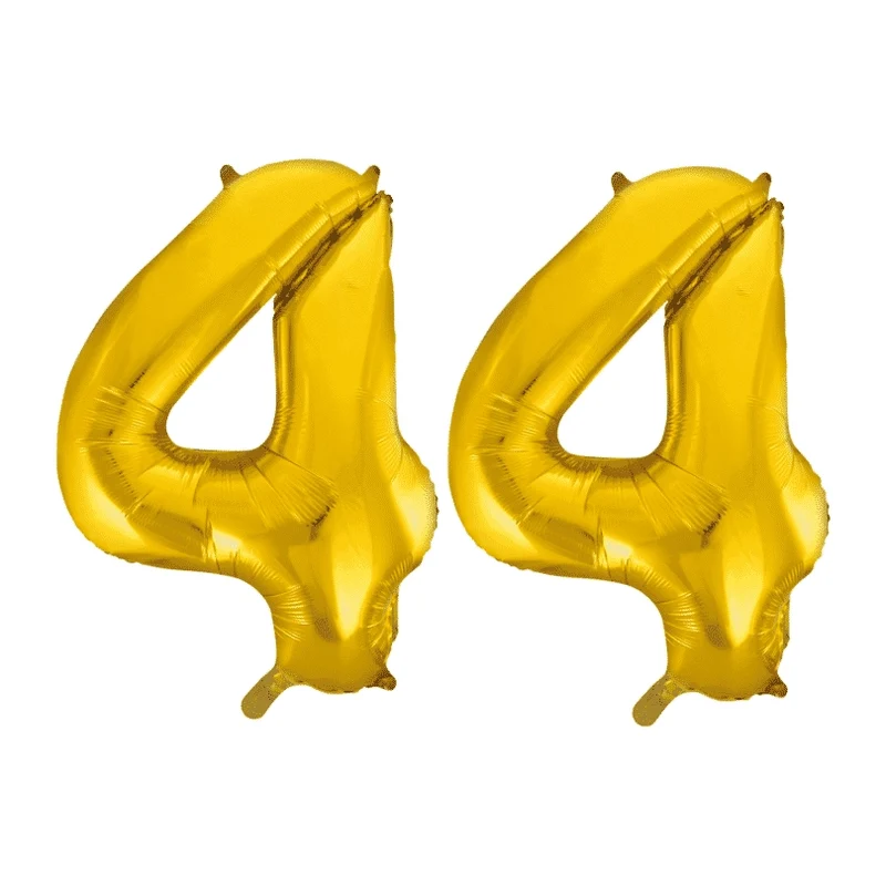 Folieballon 44 jaar Goud 41cm