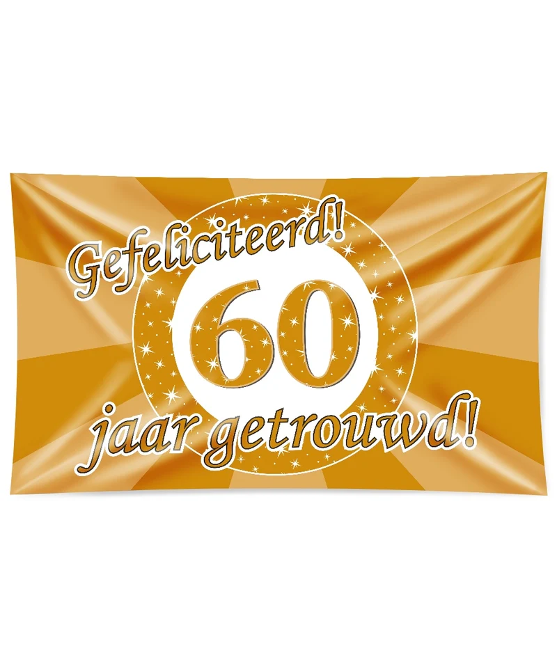 Gevelvlag XXL - 60 jaar getrouwd