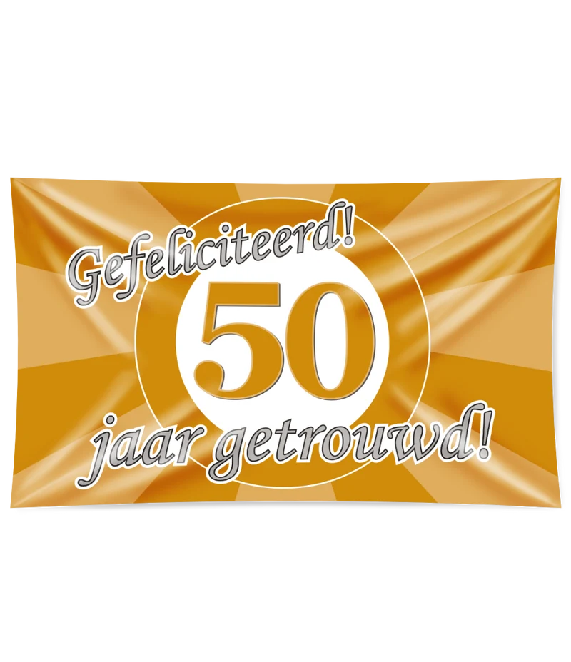 Gevelvlag XXL - 50 jaar getrouwd