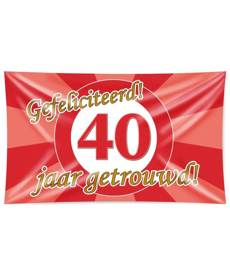 Gevelvlag XXL - 40 jaar getrouwd