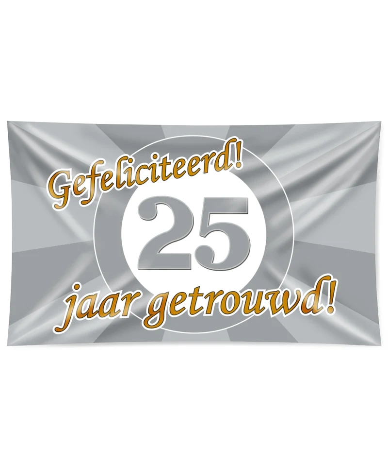 Gevelvlag XXL - 25 jaar getrouwd