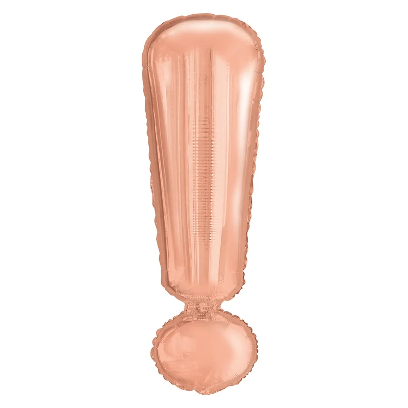 Letterballon uitroepteken Rose Goud XL 86cm