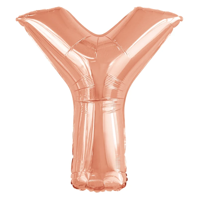 Letterballon Y Rose Goud XL 86cm